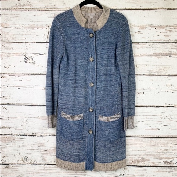 J Jill long line tunic sweater-linen blendexlg EUC